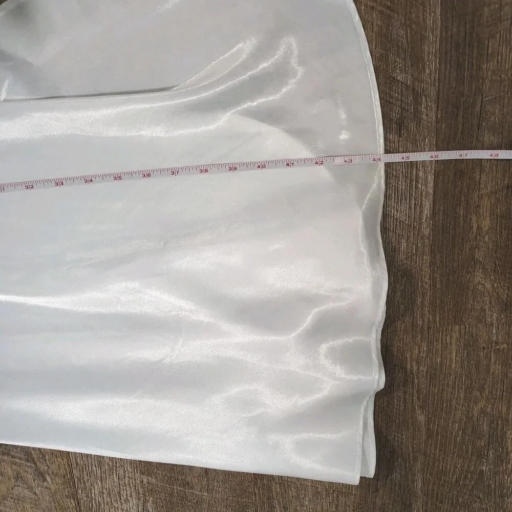 Vintage White Lace Nightgown Set Size S Sheer Robe Satin Slip Romantic Bridal - Picture 10 of 12